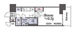 プレサンスOSAKA西中島リエゾン 1Kの間取図画像