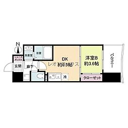 セレニテ北久宝寺 1DKの間取図画像