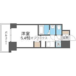 S-RESIDENCEESAKA 1Kの間取図画像