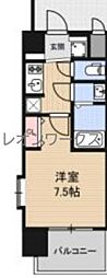 スプランディッド難波2 1Kの間取図画像