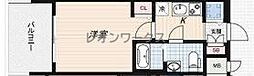 LUMINOUS桜川 1Kの間取図画像