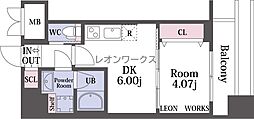 Vinoプレジオ本町 1DKの間取図画像