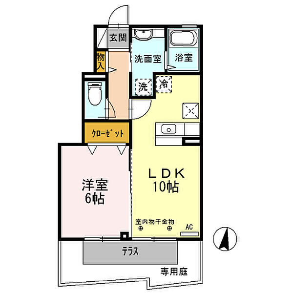 メゾン・シャルモンテ 102｜高知県高知市朝倉横町(賃貸アパート1LDK・1階・40.03㎡)の写真 その2