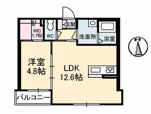 シャーメゾン サンモール 102｜高知県高知市福井東町(賃貸アパート1LDK・1階・40.36㎡)の写真 その2