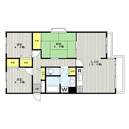 サンガーデン菊名 3LDKの間取図画像