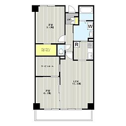 リヴィエール新横浜 2SLDKの間取図画像