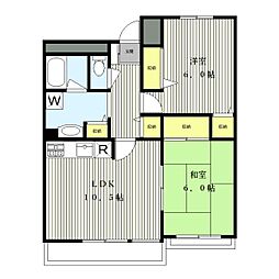 サンガーデン菊名 2LDKの間取図画像