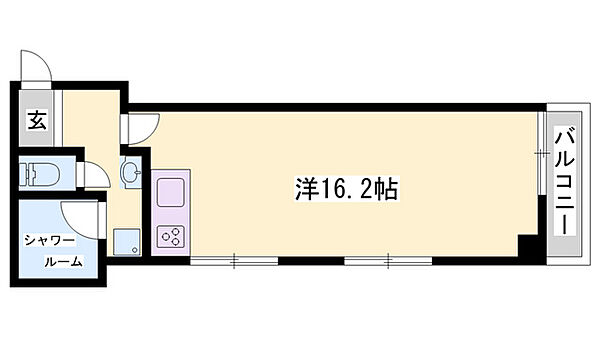 クリスタル小姓町 ｜兵庫県姫路市小姓町(賃貸マンション1R・3階・34.19㎡)の写真 その2