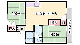 ハイツラポール　B棟  ｜ 兵庫県姫路市白国1丁目（賃貸アパート2LDK・2階・55.89㎡） その2