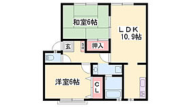 ＪＡハイツ中西  ｜ 兵庫県姫路市砥堀（賃貸アパート2LDK・1階・52.66㎡） その2