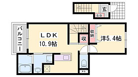 Ｋ＆ＹIII  ｜ 兵庫県姫路市北平野1丁目（賃貸アパート1LDK・2階・41.27㎡） その2