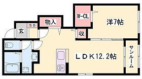 シエロガーデン下余部A  ｜ 兵庫県姫路市余部区下余部（賃貸アパート1LDK・1階・50.08㎡） その2