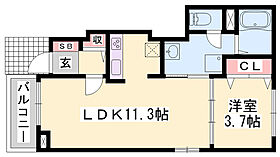 Ｋ＆ＹI  ｜ 兵庫県姫路市北平野1丁目（賃貸アパート1LDK・1階・37.13㎡） その2