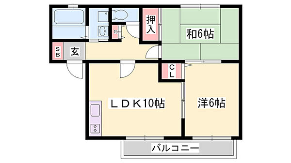 エミネンスコート ｜兵庫県姫路市白浜町(賃貸アパート2LDK・1階・51.40㎡)の写真 その2