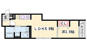 ALEGRIA飾磨  ｜ 兵庫県姫路市飾磨区恵美酒（賃貸アパート1LDK・3階・31.50㎡） その2