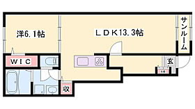 メルヴェイユB  ｜ 兵庫県たつの市誉田町福田（賃貸アパート1LDK・1階・50.05㎡） その2