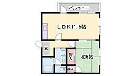 船場スカイハイツ  ｜ 兵庫県姫路市船丘町（賃貸マンション1LDK・6階・42.21㎡） その2