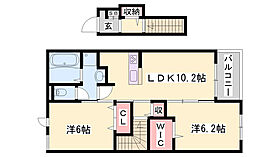 コンコルディア赤穂II  ｜ 兵庫県赤穂市砂子（賃貸アパート2LDK・2階・56.66㎡） その2