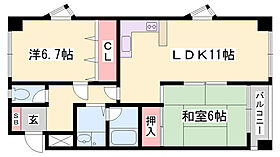 兵庫県姫路市飾磨区下野田2丁目（賃貸マンション2LDK・3階・58.56㎡） その2