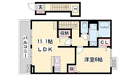 Ｋ＆Ｙ　I  ｜ 兵庫県姫路市北平野1丁目（賃貸アパート1LDK・2階・46.09㎡） その2