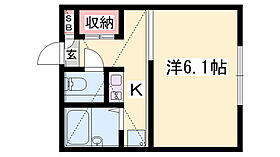 しらさぎ  ｜ 兵庫県姫路市西新在家2丁目（賃貸アパート1K・1階・19.87㎡） その2