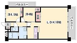ロゼオ・パラッツォ 2LDKの間取図画像