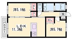 ローザンコート 2階/-