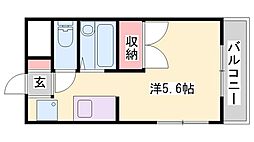 アゼリア ワンルームの間取図画像