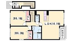クール・ヴィヴァーチェB 2階