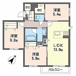 間取図画像 3LDK