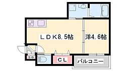 Aruo29 1LDKの間取図画像