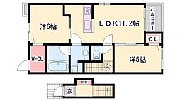 ファインコルソ5 2LDKの間取図画像