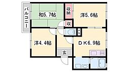 ガーデンハイツ緑ケ丘Ｅ，Ｆ，Ｇ，Ｈ 2階