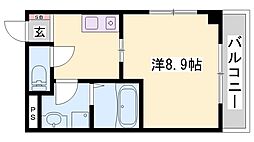 アートN 1Kの間取図画像