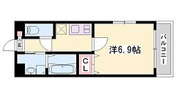 MISTRAL千代田町 1Kの間取図画像