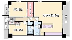 ファーミンスペリオ宝殿駅南 2SLDKの間取図画像