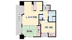 ラシャンス広畑 2LDKの間取図画像