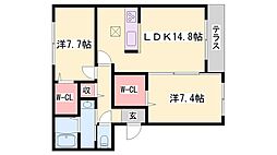 ラ　ヴィ　アンソレイエ 1階/-