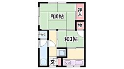 エクリート赤穂 2Kの間取図画像
