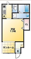 Creatio 1Kの間取図画像