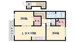 ベル・ファミーユ2 2LDKの間取図画像