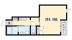 ワレアウナテ 1Kの間取図画像