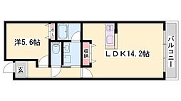 TKD北条口 1LDKの間取図画像