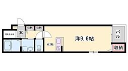ブリーズコート城北 1Kの間取図画像