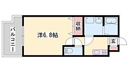 ジーメゾン明石大久保 1Kの間取図画像