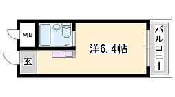 しらさぎメモリアルホール ワンルームの間取図画像