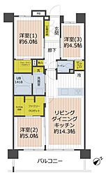 間取図画像 3LDK