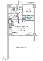 コスモ赤羽 1LDKの間取図画像