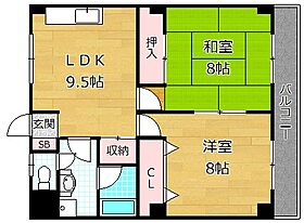 富尾マンション私部  ｜ 大阪府交野市私部１丁目（賃貸マンション2LDK・2階・57.00㎡） その2