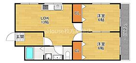 レオハイム木屋  ｜ 大阪府寝屋川市木屋元町（賃貸マンション2LDK・4階・48.06㎡） その2